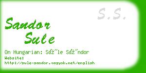 sandor sule business card